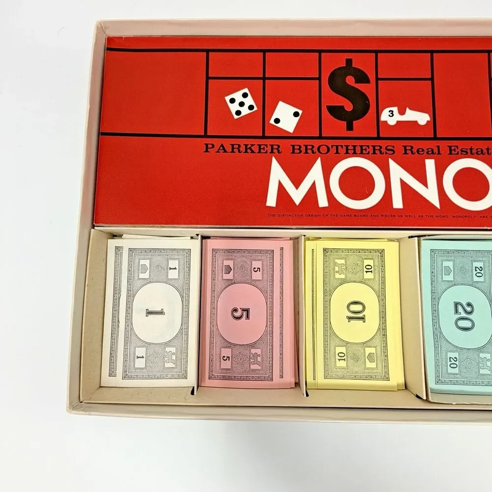 Parker Brothers Monopoly 1961 Vintage Board Game Complete Set Original Pieces